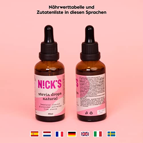 Nicks Stevia Liquid Cookies & Cream Sala Drops (50 ml) Keto Sugar Schemolente senza calorie, sostituto dello zucchero a basso contenuto di carboidrati, dolcificante, dolcificante liquido, alternativa allo zucchero, dolcificante con pipetta