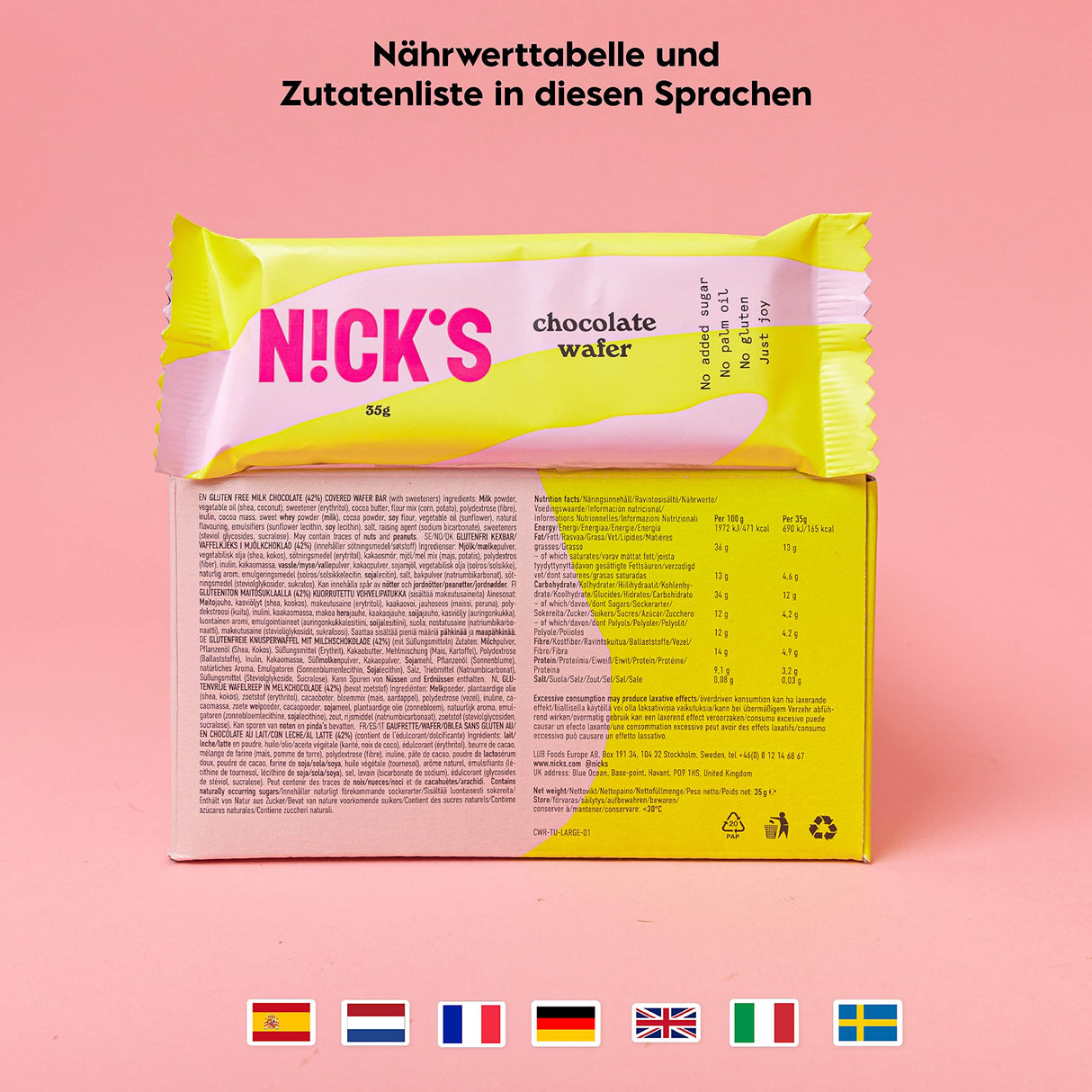 Nicks Keto Bars Peanuts N Fudge, bocadillos de caramelo de maní de chocolate, 175 calorías, 3.9 carbohidratos netos, sin azúcar agregada, dulces de bajo carbohidratos (15x40 g)