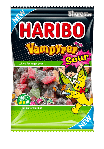 Haribo Vampyrer Sour 375g DK