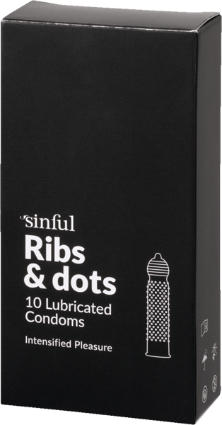 Sinful Ribs & Dots Kondomer 10 stk