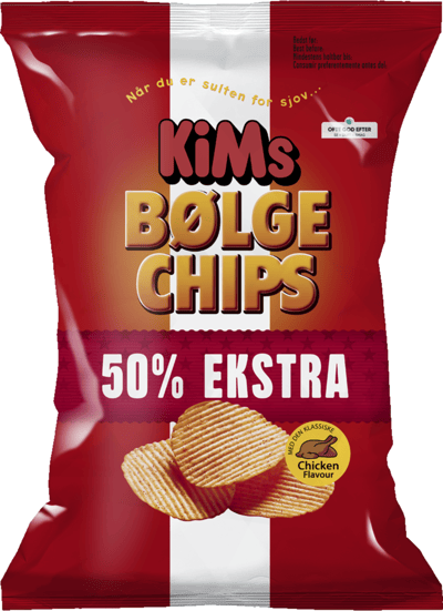 KiMs +50% Bølgechips 255 g