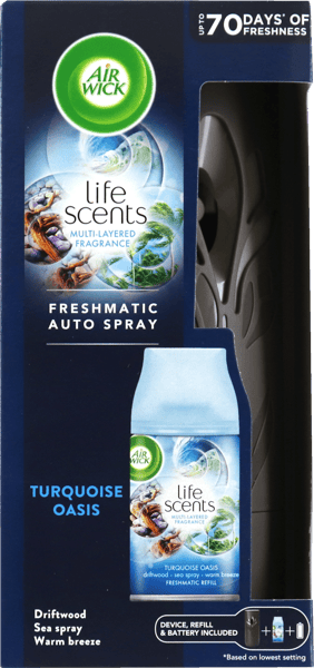 Air wick freshmatic nero turchese oasis starterkit 250 ml