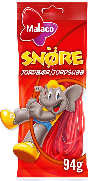 Malaco Jordbærsnøre 94 g