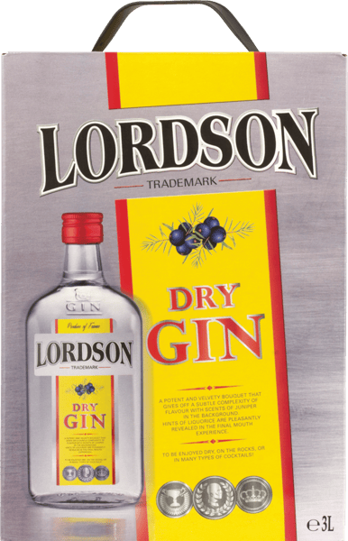 Bolsa de ginebra de Lordson en la caja 375% 3 L