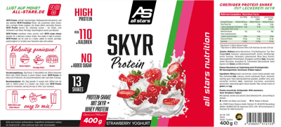 All Stars Skyr Protein Jordbær 400g