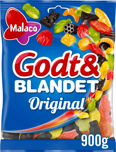 Malaco Godt Og Blandet Original 900 G