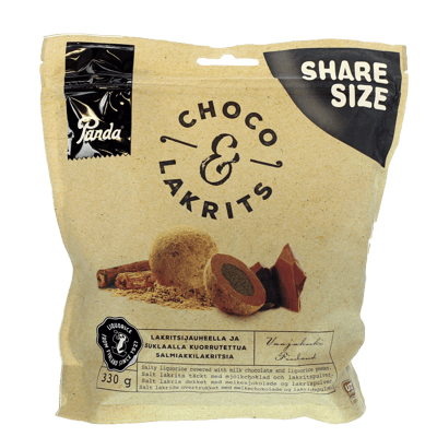 Panda choco lakrits 330 g