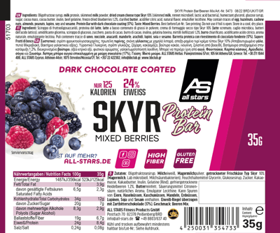 Alle Sterne Skyr Protein Bar gemischt Bær 35g