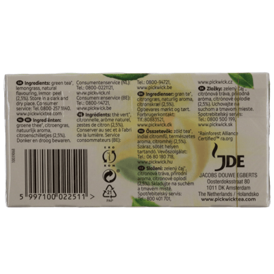 Té verde Pickwick limón 20 stk