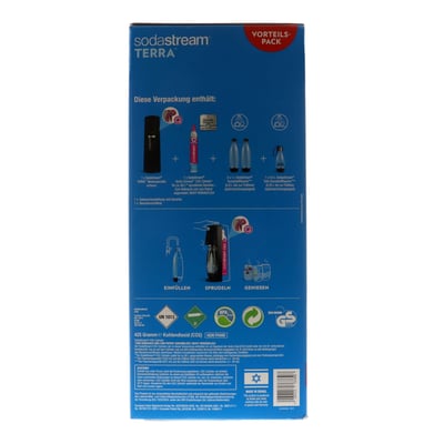 Sodastream terra combopack sort m 3 flasker