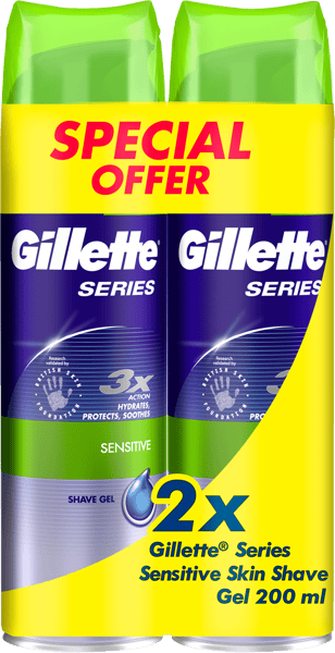 Seria Gillette Sensibil Gel Dobbeltpakke