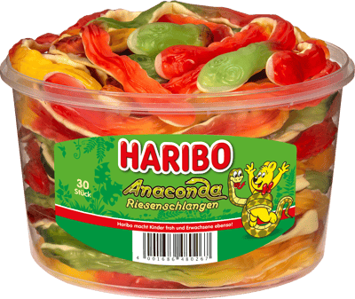 Haribo Kæmpeslanger 30stk 1200 g
