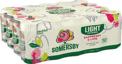 Somersby Rasberry Lime Lite 20X033L