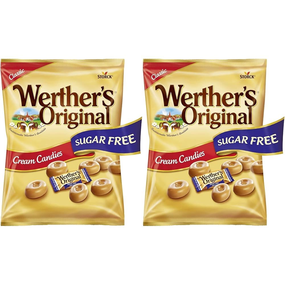 Werther's Original – 1 x 70g – Sugar-free cream candies with delicious caramel flavour