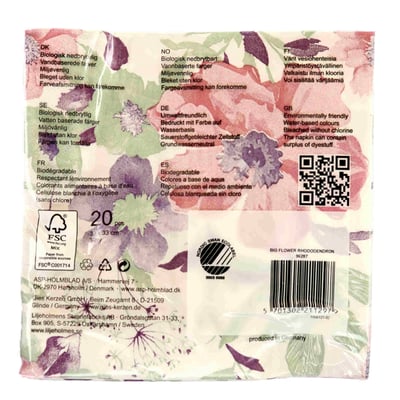 20stk Serviter 3-Lag Rhododendron