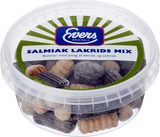Evers Salmiak Lakrids Mix 180g bøtte