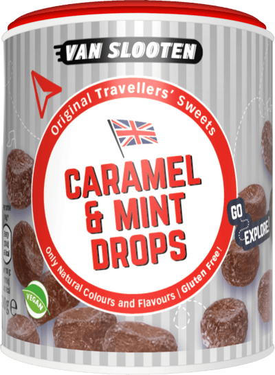 Van Slooten Travellers 'Sweets Caramel Mint picături 200g