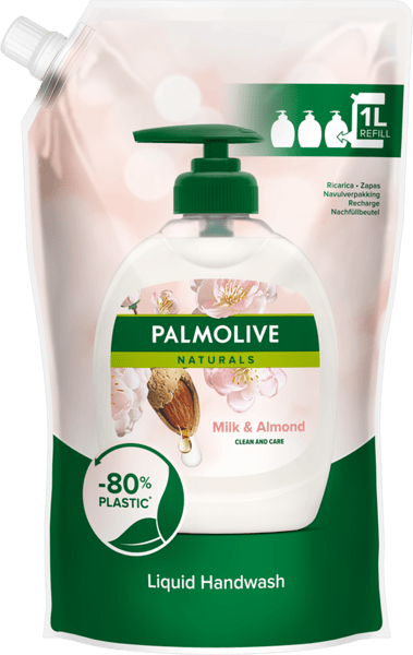 Palmolive flydende håndsæbe Almond Refill 1000 ml