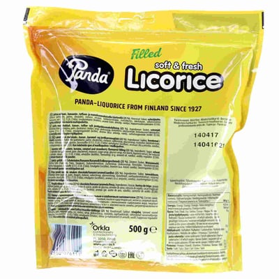 Panda lakritsfylld gul 500 g