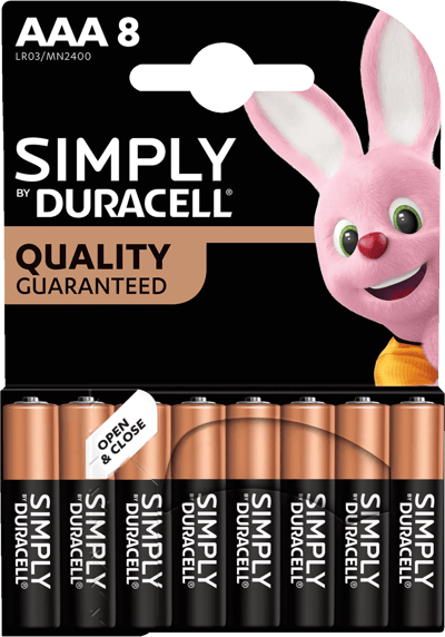 Duracell helt enkelt AAA 8 STK