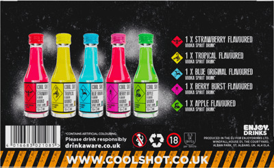 Cool Shot gemischt 5-Pack 15% 5 x 20 ml