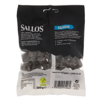 Sallos Schwarzweich Salmiak 200g