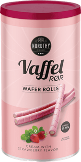 Nordthy Vaffelrør Jordbær 250g