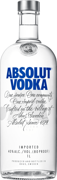 Absolut Vodka 40% 1 l