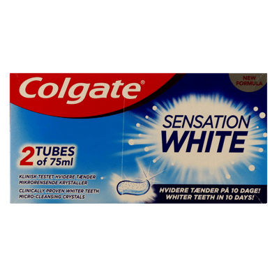 Colgate sensation hvid tandpasta 2 x 75 ml