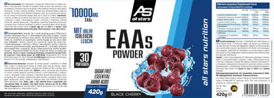 Todas las estrellas Eaas Fresh Kirsebær 420g