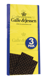 Galle Og Jessen Pålægschokolade Mørk 3-Pak 324 G