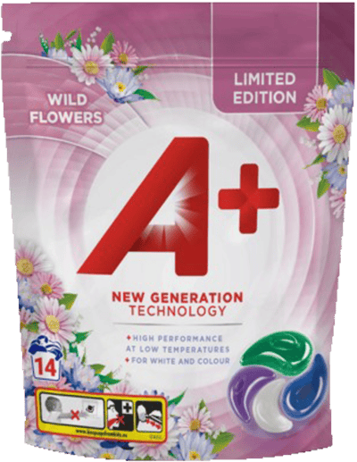 A+ Wild Flowers Vaskekapsler 14 stk