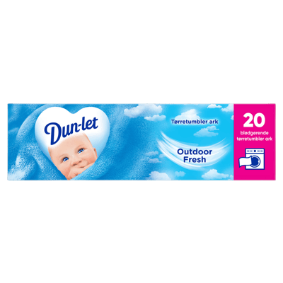 Dun-Let Dryer Sheets Outdoor Fresh 20 stk