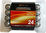 Batteri AA Alkaline 24-Pk