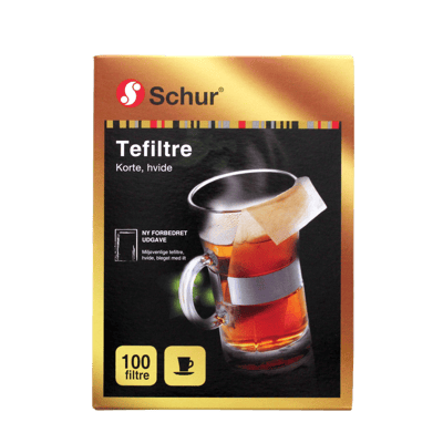Schur Tefilter korte hvide 100 stk
