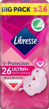 Libresse ultra obișnuit Bind Med Vinger 26 Stk