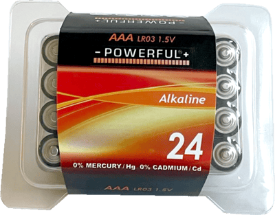 Batterier AAA Alkaline 24-pk