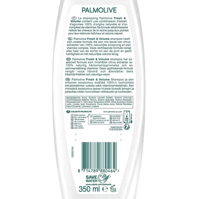 Palmolive Shampoo Natural Fresh & Volumen 350 ml