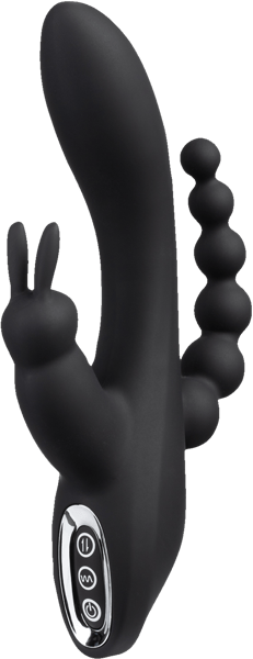 Triplă triplă triplă vibrator de iepure opladelig