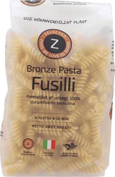 Pasta Fusilli Zelected Bronze 500 g