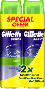 Seria Gillette Sensibil Gel Dobbeltpakke