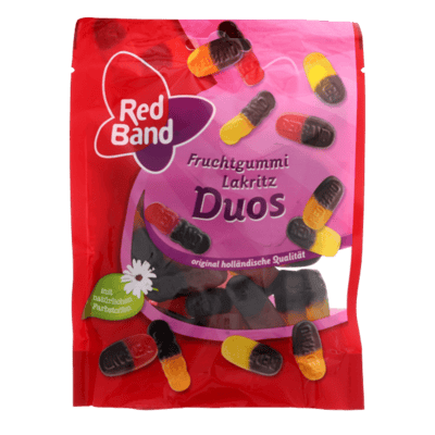 Rote Band FRURCHTGUMMI LAKRITZ DUOS 200G